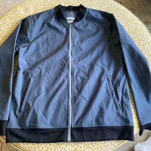 Swannies Navy Bomber Rain Jacket - a snug XL